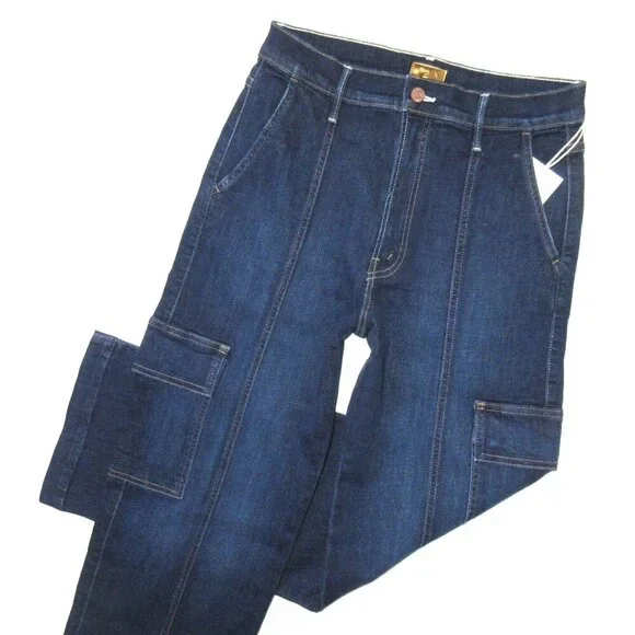 NWT Mother The Rambler Cargo Ankle in Off Limits Stretch Crop Jeans 28